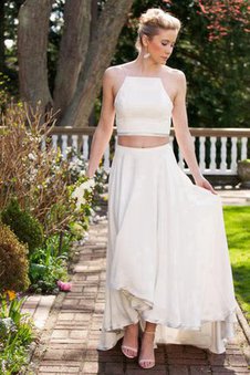 Abito da Sposa in Chiffon A-Line Conotta Naturale due Pezzi