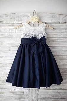 Abito da Cerimonia Bambini in Chiffon Conotta A-Line Senza Maniche Largo Bretelle