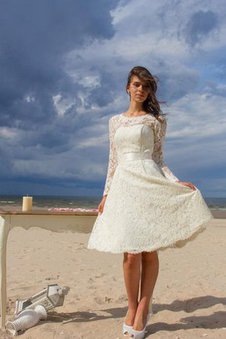 Abito da Sposa con Fusciacca A-Line con Fiocco Buco Della Serratura Schiena Stravagante