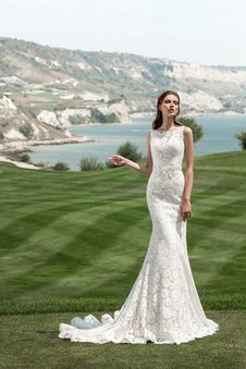 Abito da Sposa Bordo Ondulato con Fusciacca Stravagante Sexy Sirena