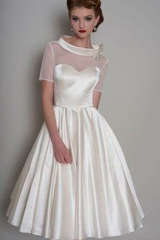 Abito da Sposa Lupetto Moda in Raso con Piega Vintage